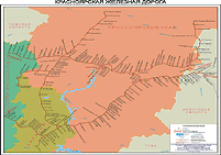 Карта и схема Красноярской железной дороги