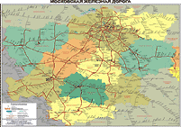 Карта и схема Московской железной дороги